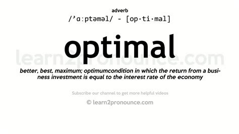 optimum results meaning|OPTIMUM definition and meaning .